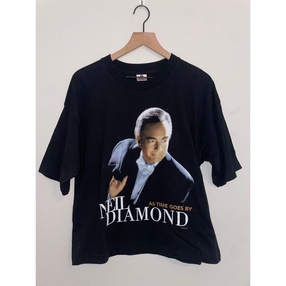 1998 Women's Vintage Neil Diamond As Time Goes By Countdown Millennium Shirt XL - Picture 1 of 10